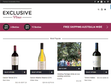 Tablet Screenshot of exclusivevines.com.au